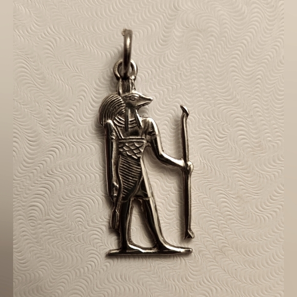 Vintage Silver Egyptian Anubis Pendant - Picture 1 of 3